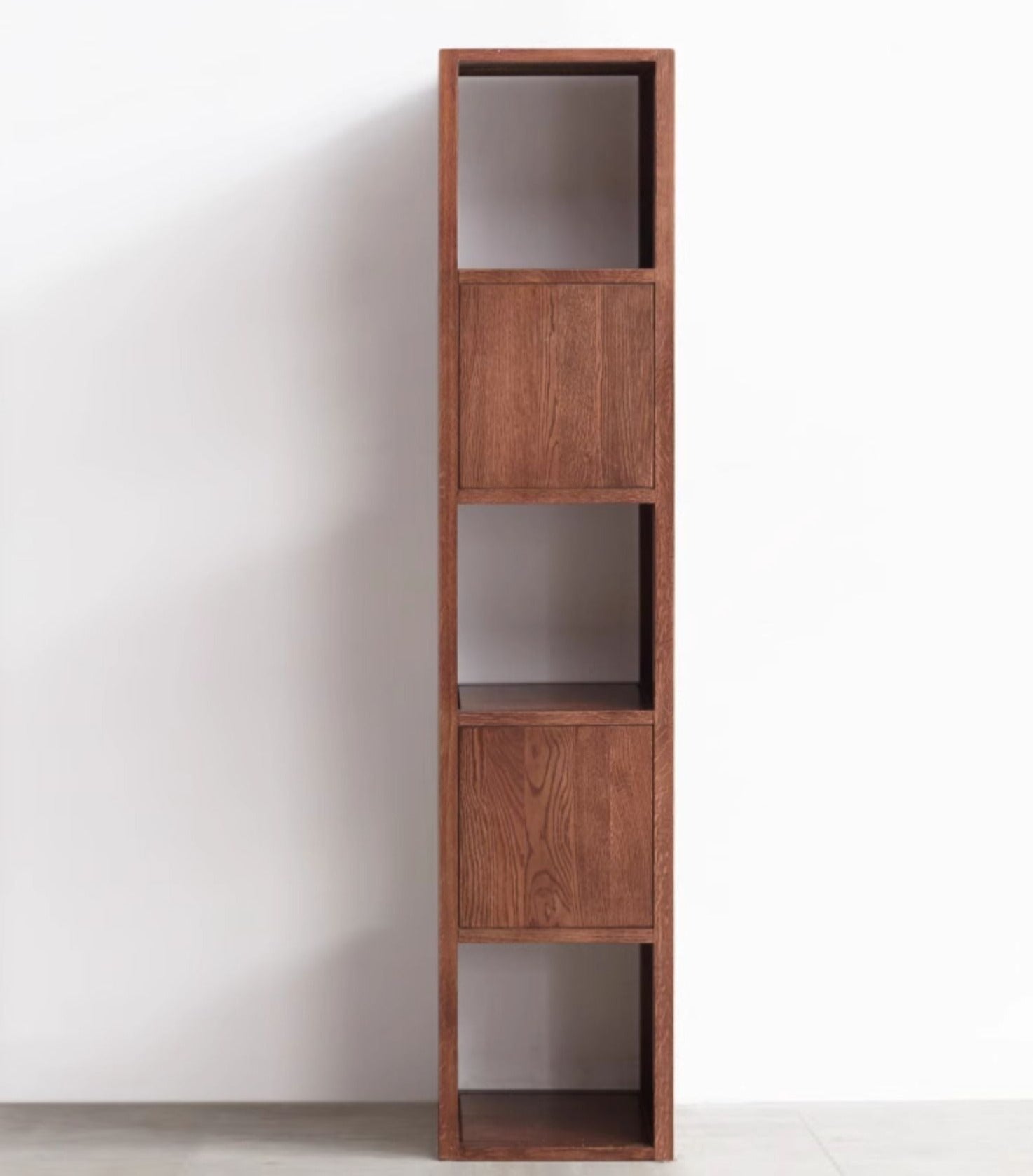Oak, Ash Solid Wood Bookshelf Narrow Cabinet