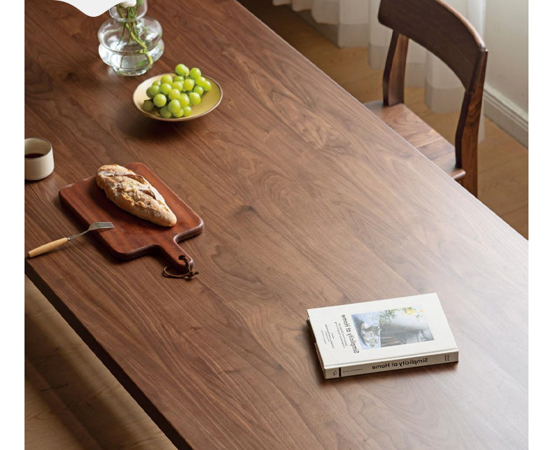 Sandalwood, Black Walnut, Oak, Ash Solid Wood Farmhouse Style Dining Table