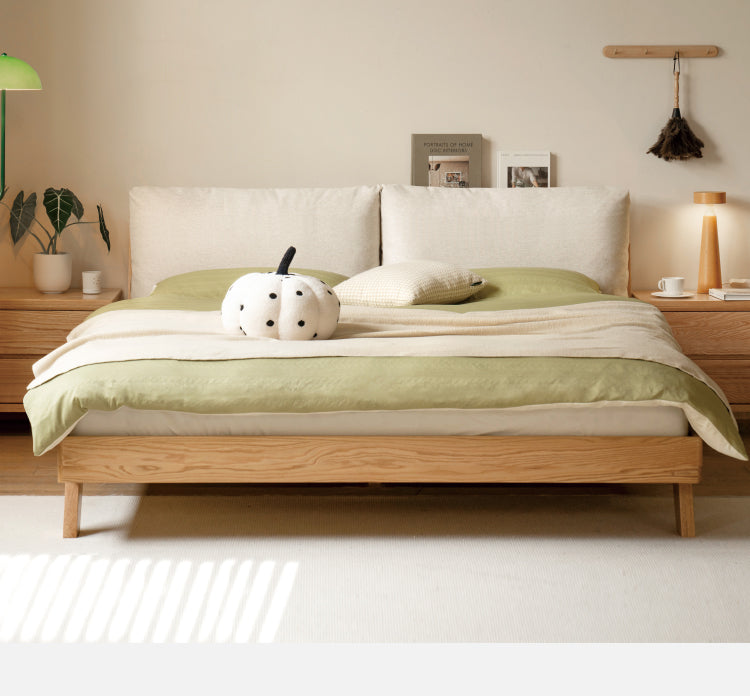 Oak Solid Wood Soft Bed