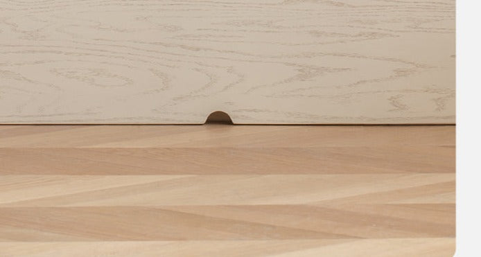 Oak, Solid Rubberwood Cream Wind Office Desk