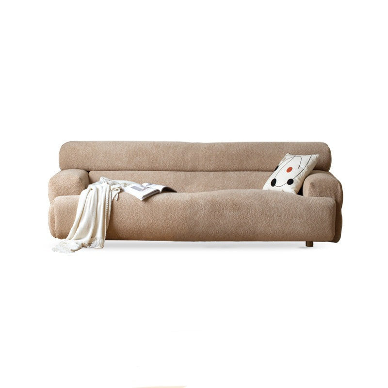 Velvet Three-seat Modular Fabric Sofa.