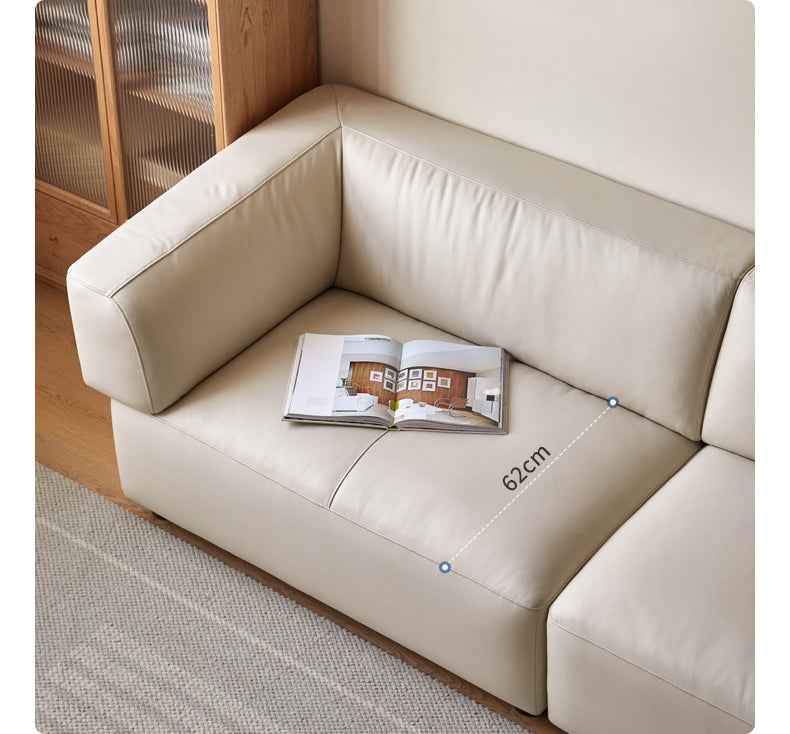 Technology Fabric Sofa Italian Light Luxury Tofu Block Sofa.