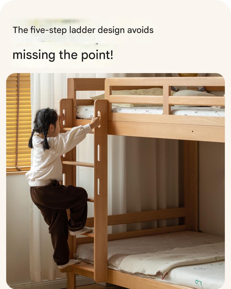 Beech, Birch Solid Wood Bunk Bed.