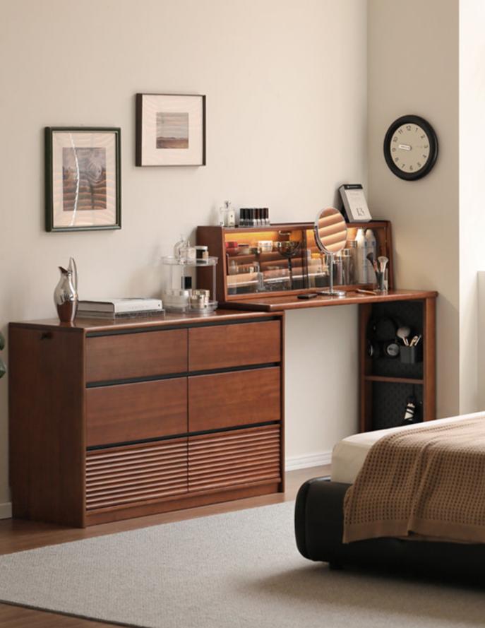Tulipwood, Poplar Solid Wood Retro Style Drawers