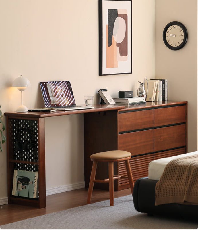 Tulipwood Solid Wood Vanity Table Cabinet Perforated Board