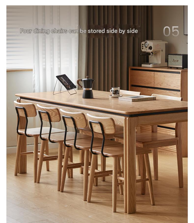 Oak Solid Wood Modern Dining Table