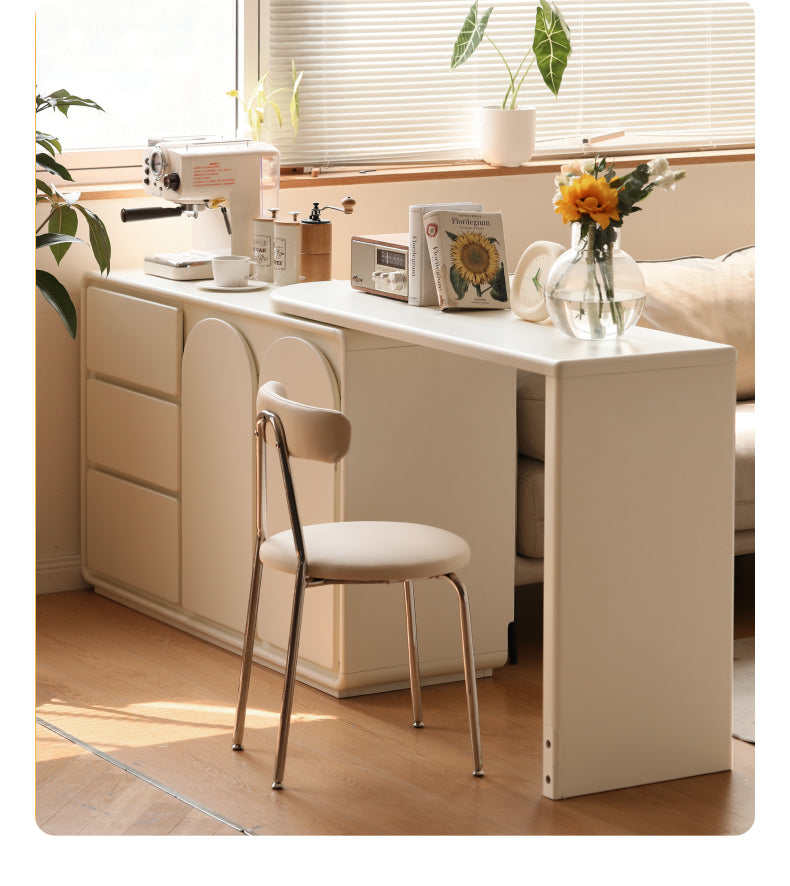 Poplar, Solid Rubberwood French Cream Style Dressing Table.