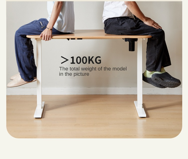 Beech Solid Wood Smart Electric Lifting Standing Desk