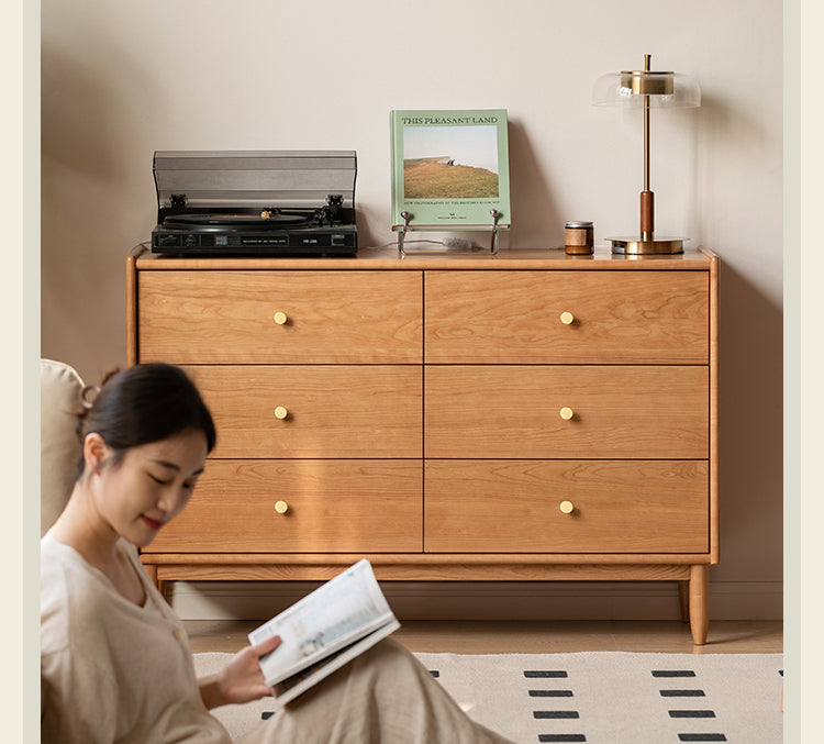 Cherry Solid Wood Chest Of Drawers