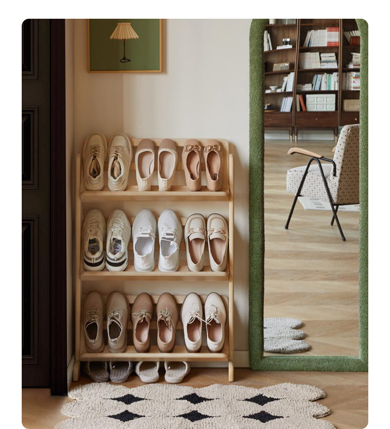 Birch, Beech Solid Wood Multi-Layer Ultra-Thin Shoe Racks