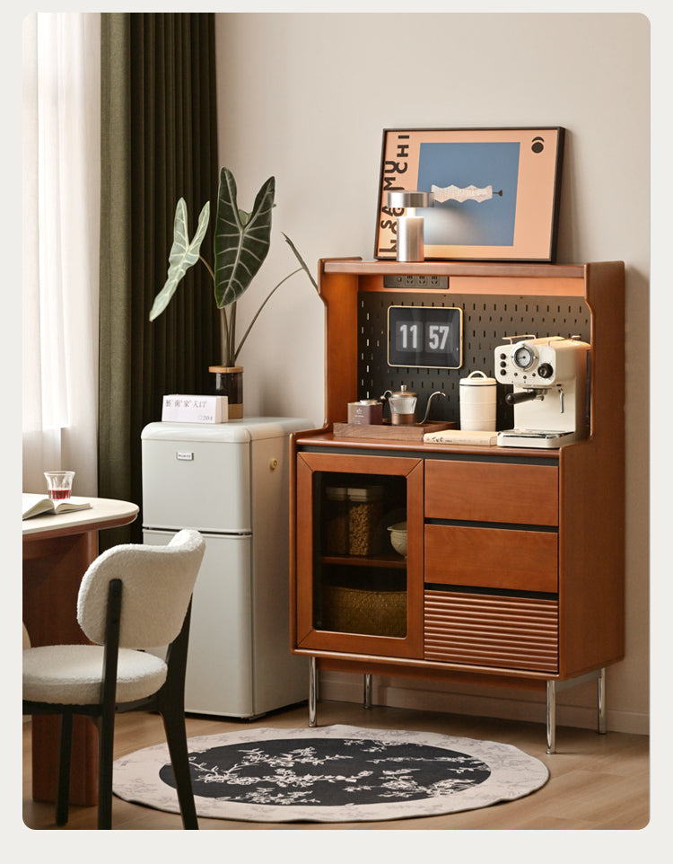 Poplar Solid Wood Retro Sideboard