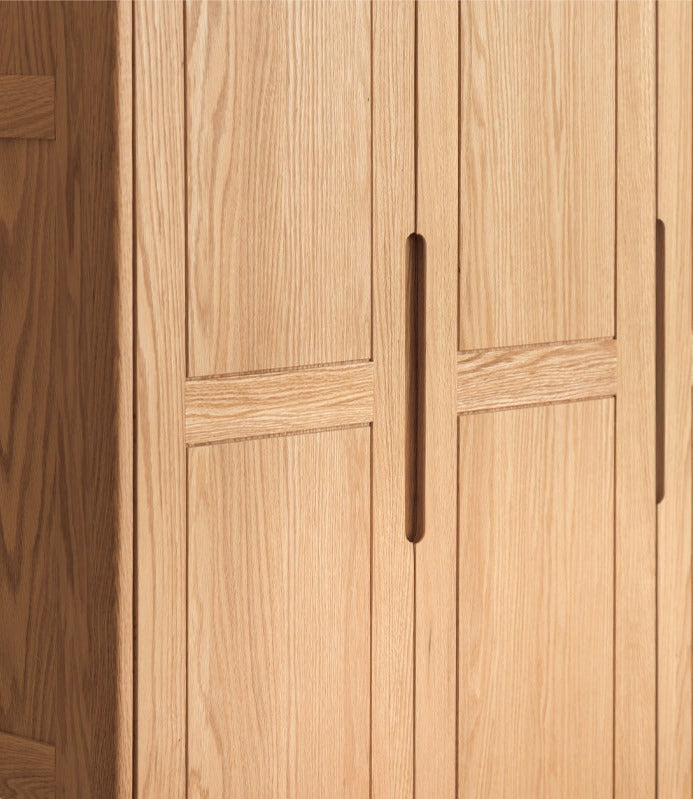 Oak Solid Wood Narrow Wardrobe.