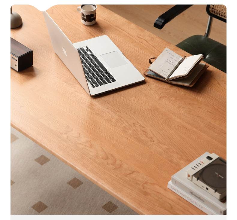 Cherry Solid Wood Office Desk, Large Dining Table