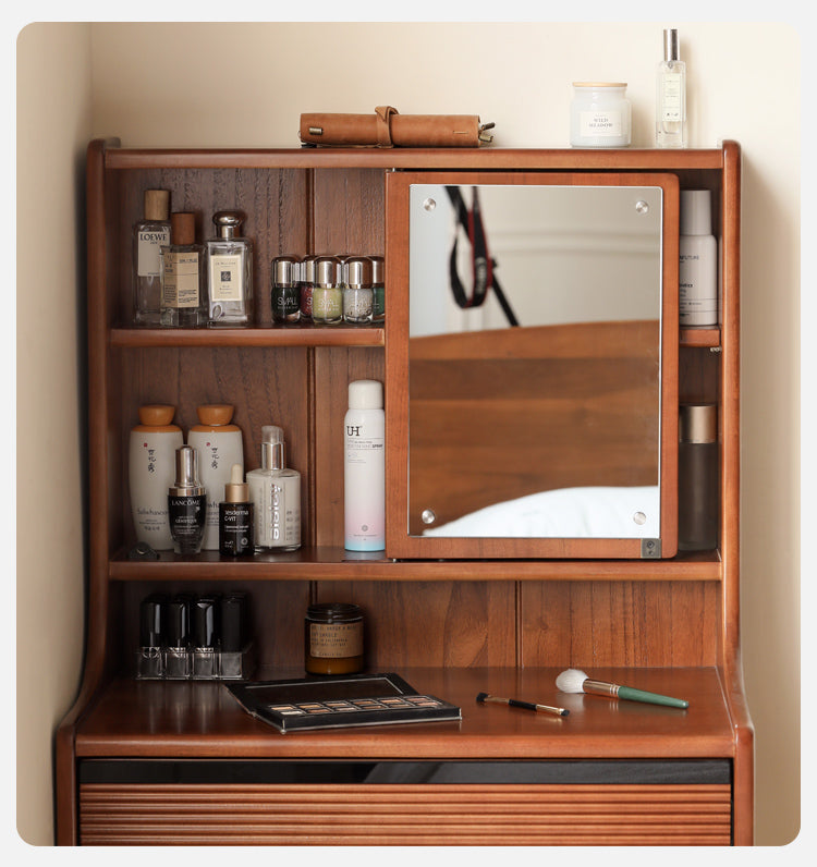 Poplar Solid Wood Retro Makeup Table.