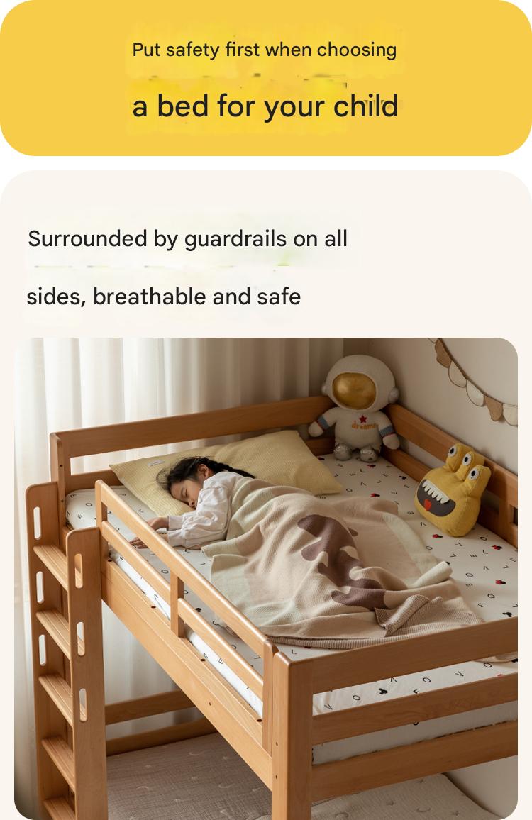 Beech, Birch Solid Wood Bunk Bed.