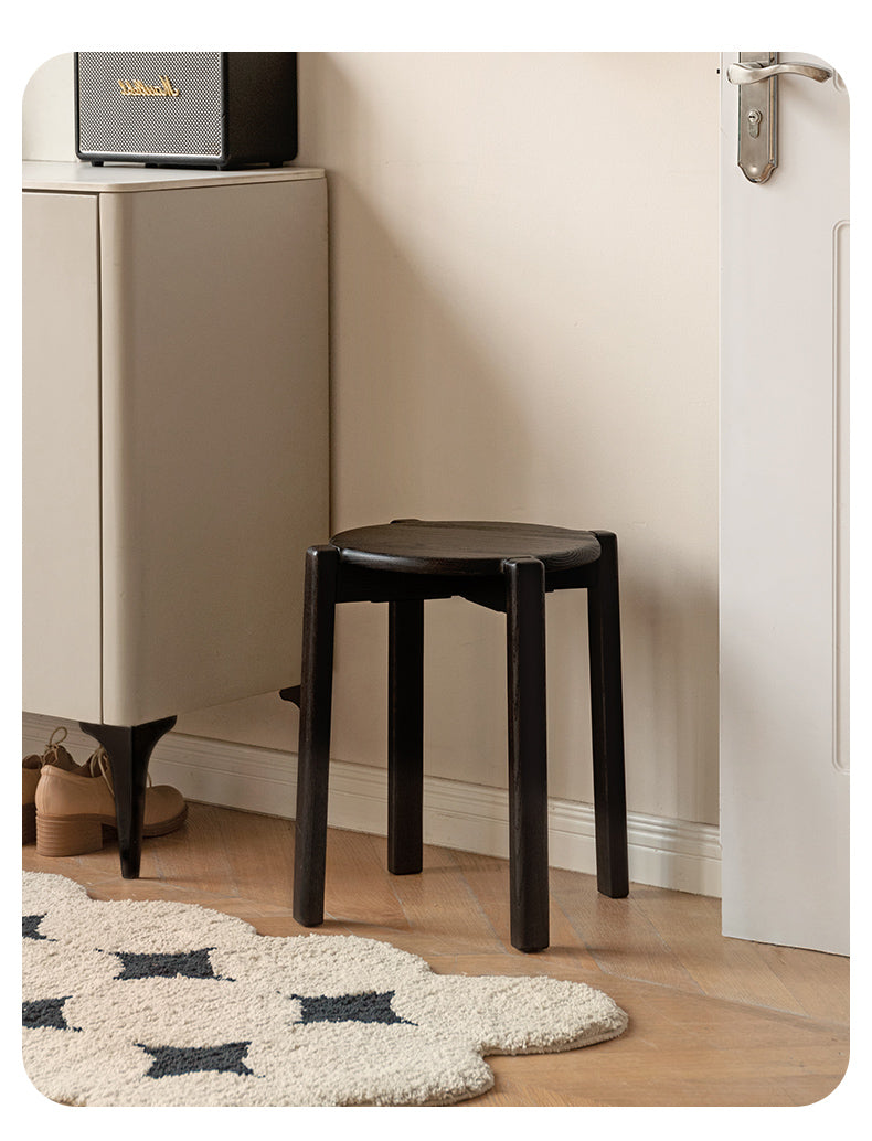 Oak Solid Wood Stacking Stool