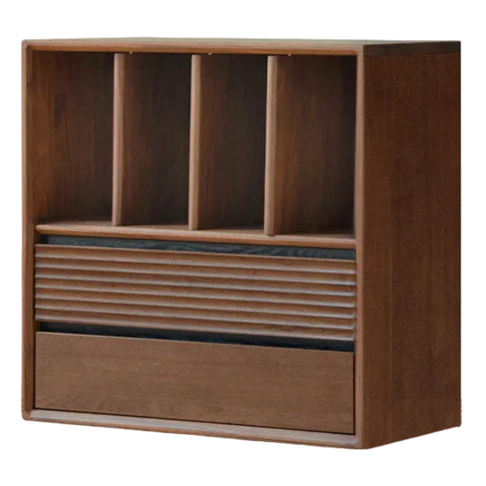 Sandalwood, Oak, Black Walnut, White Ash Solid Wood Light Luxury Style Module Bookcase