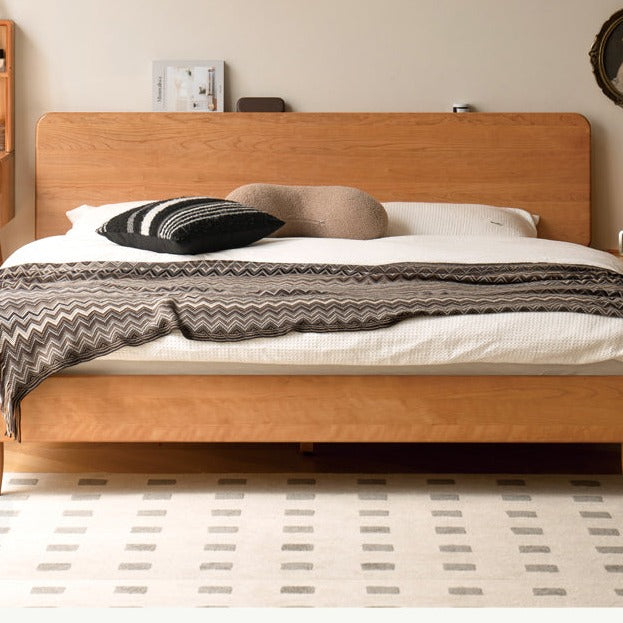 Cherry Wood Bed Modern