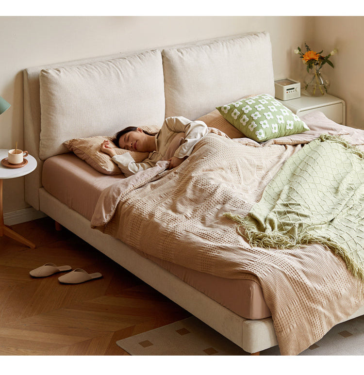 Imitation Cotton and Linen Fabric Bed