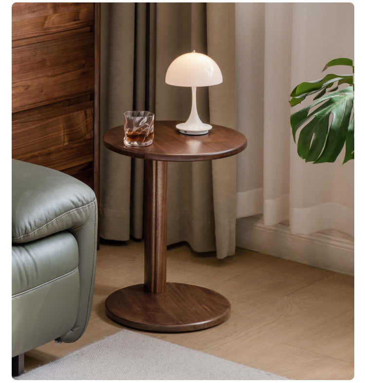 Black Walnut, Ash Solid Wood Combination Rock Plate Coffee Table