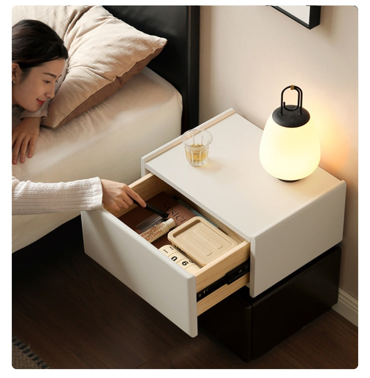 Rubber Solid Wood Modern Nightstand