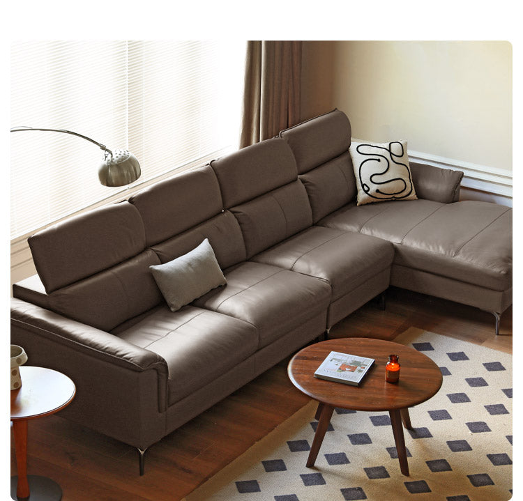 Genuine LeatherSofa, Light Luxury Top Layer Cowhide Italian Sofa.
