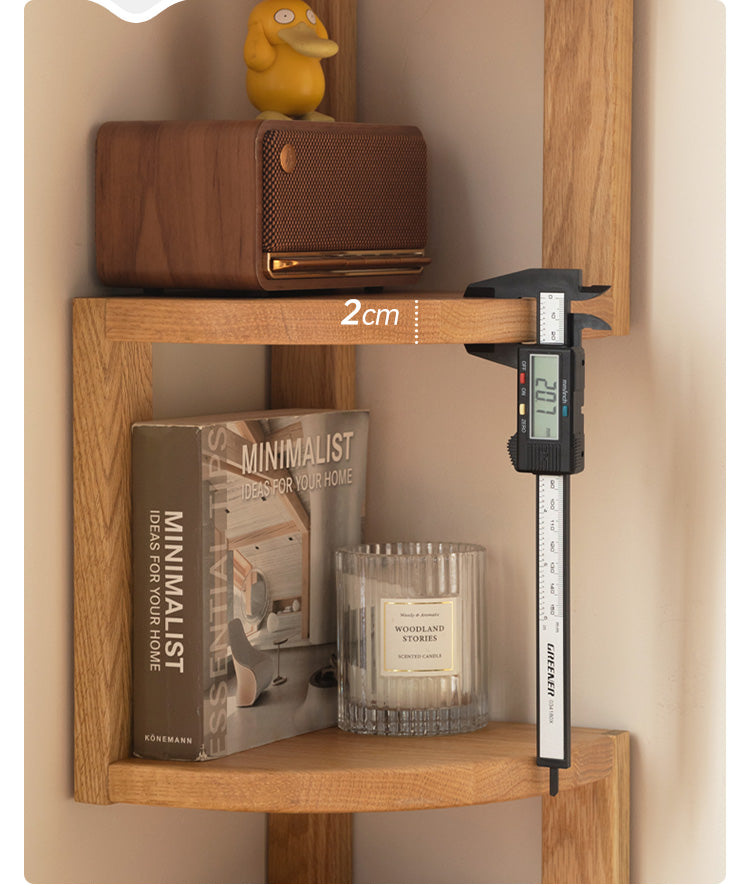 Oak Solid Wood Сorner Table Shelves