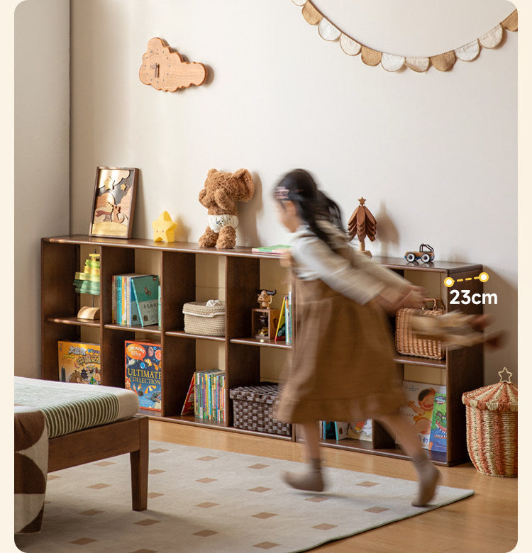 Solid Rubberwood Retro Style Children's Bookcase