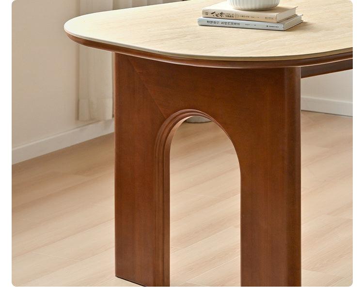 Poplar Solid Wood Rock French Retro Dining Table