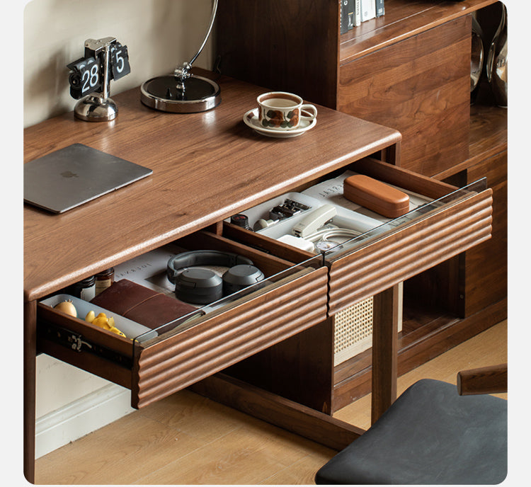 Black Walnut Solid Wood Desk Nordic