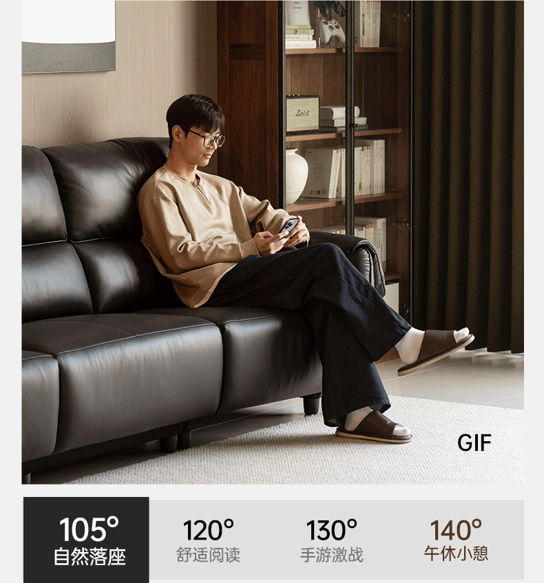 Leather Telescopic Electric Sofa Modern.