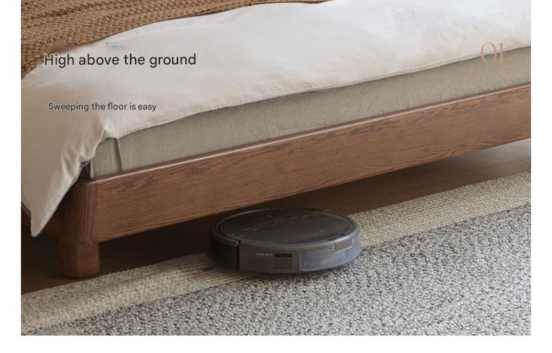 Oak Solid Wood Modern Simple Luminous Bed