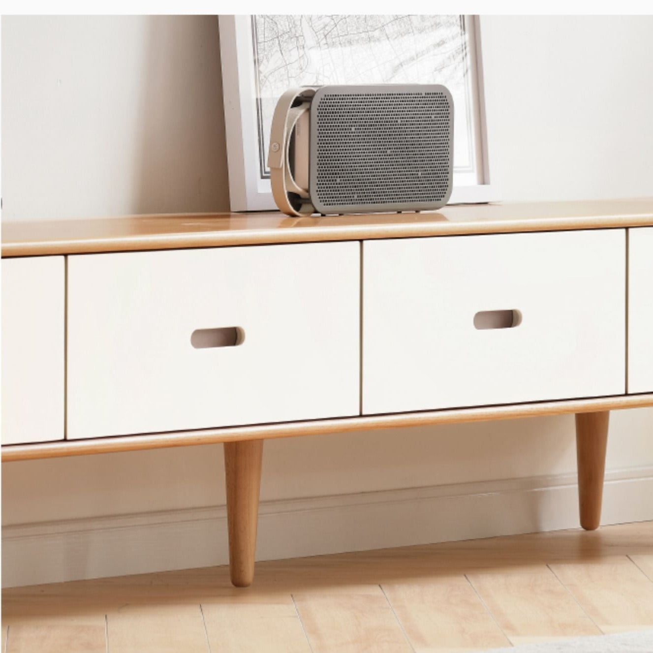 European Beech solid wood TV cabinet"+