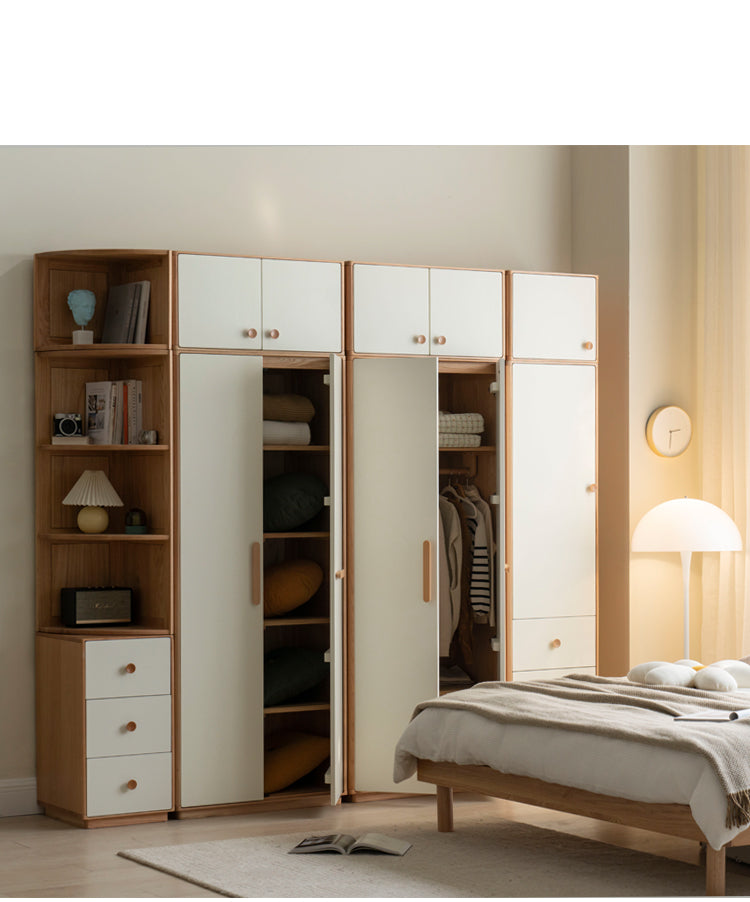 Poplar Solid Wood Modern Nordic Wardrobe