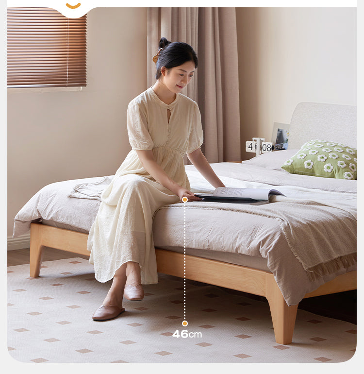 European Beech Solid Wood Soft Bed