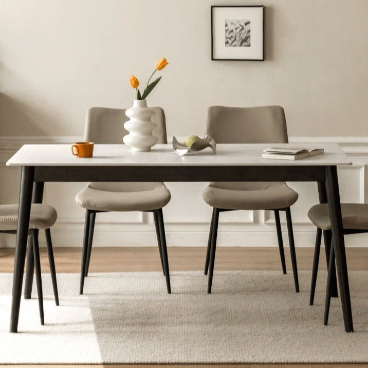 Oak Solid Wood Rock Plate Dining Table