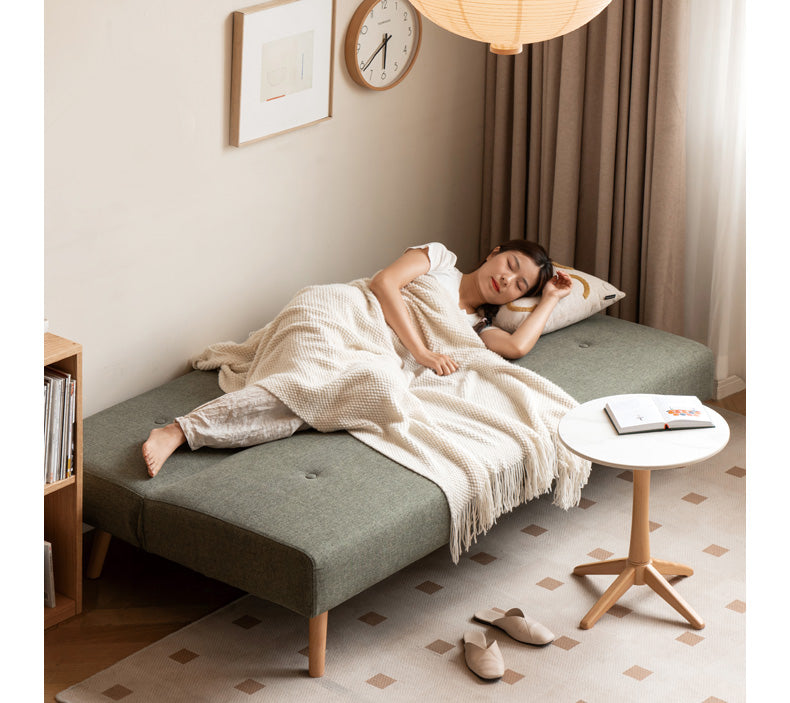 Beech Solid Wood Sleeper Sofa Modern Minimalist.
