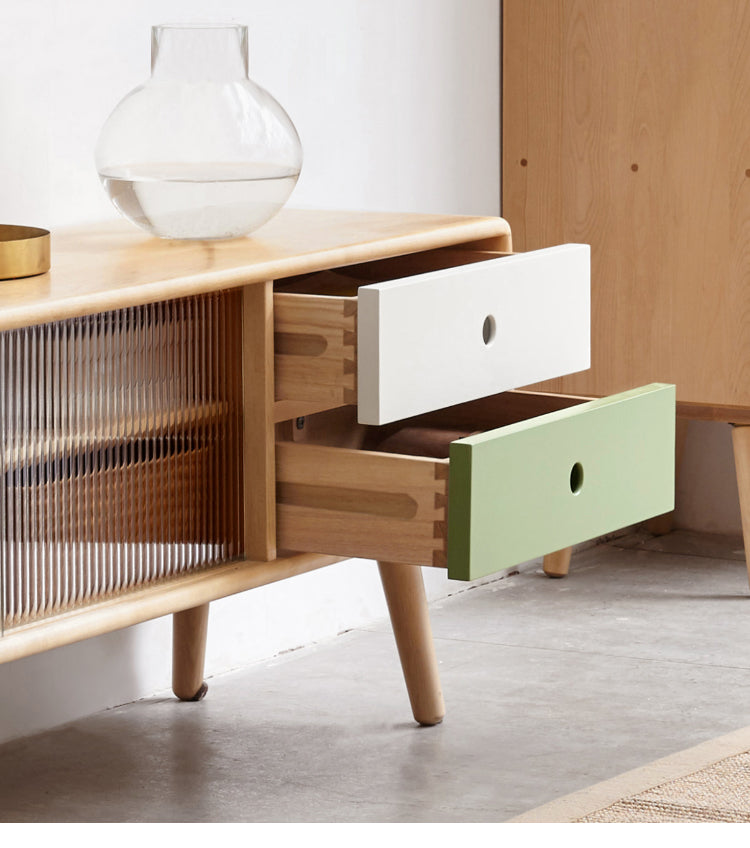 Beech Solid Wood TV Cabinet Forest-Style.