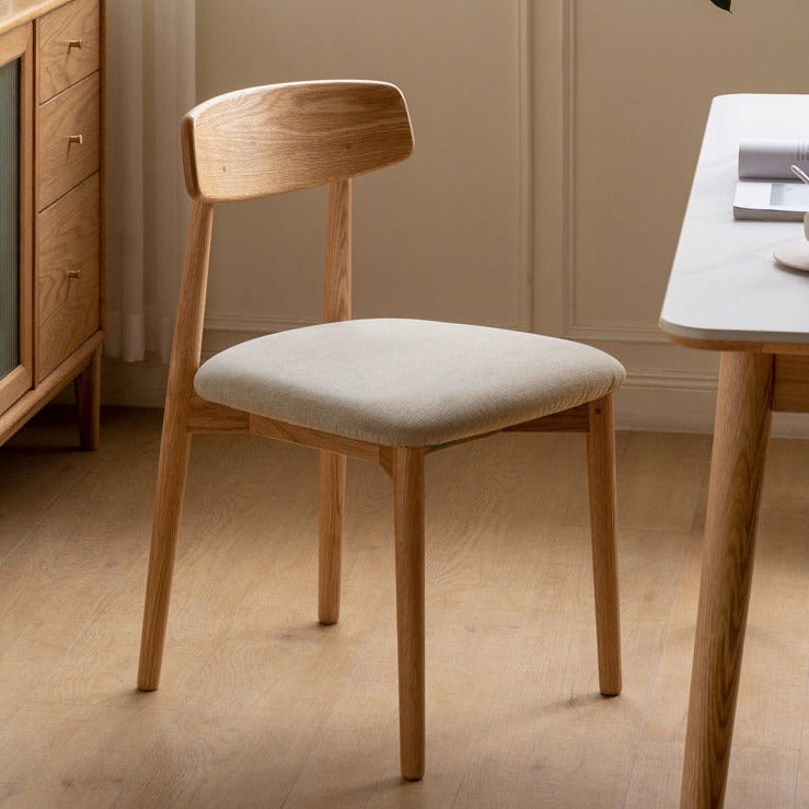solid wood dining chair simple modern bedroom back chair soft bag