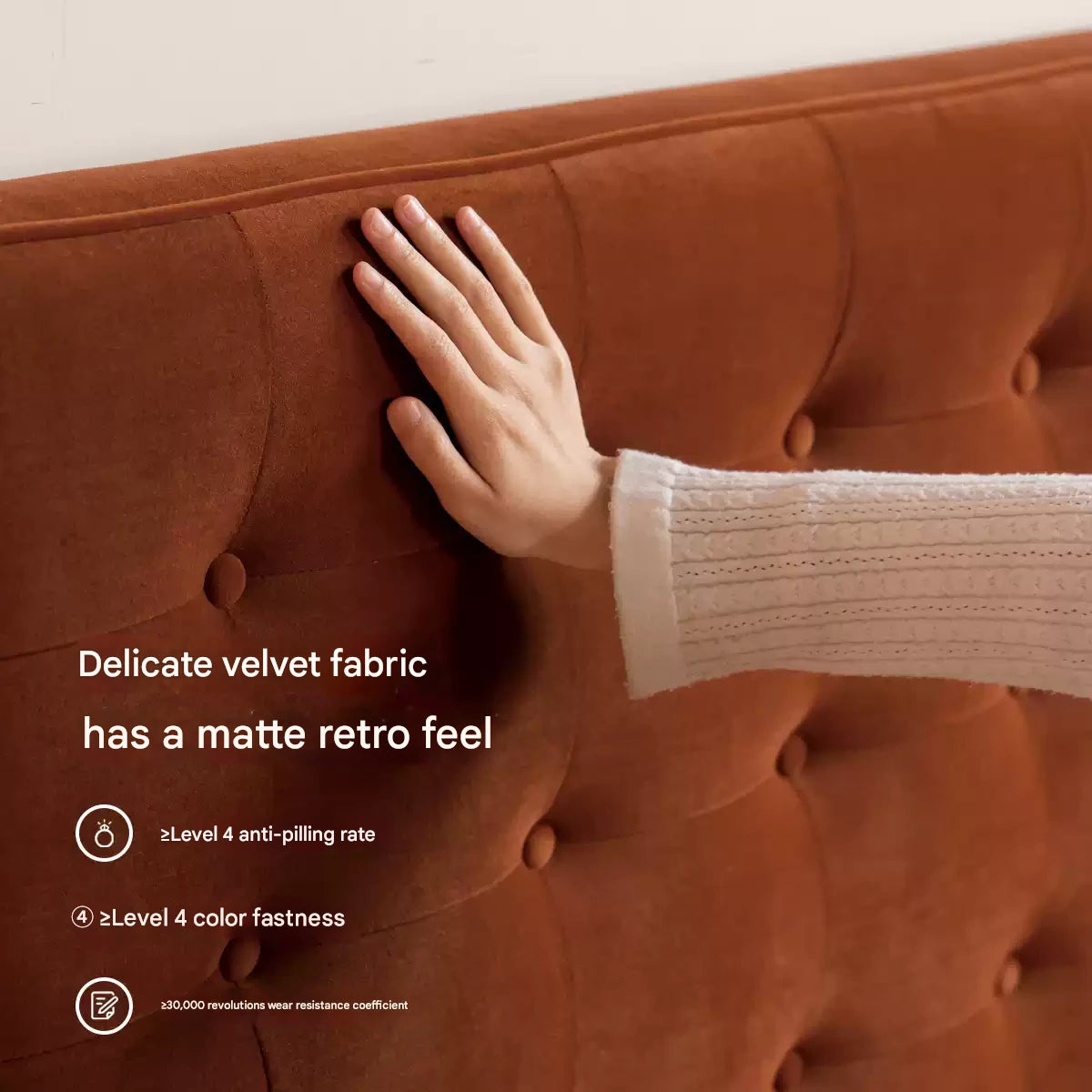 Fabric Flannel Soft Bed Bauhaus Style