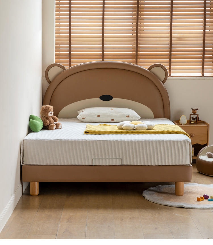 Organic Leather Children's Soft Bear Bed