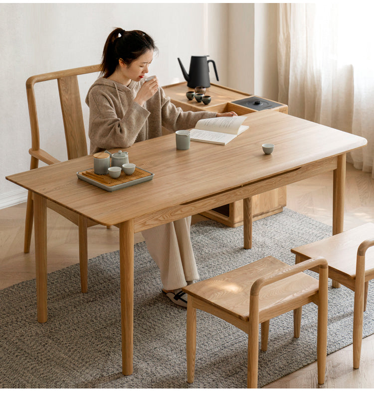 Oak, Ash Solid Wood Tea Maker Integrated Tea Table