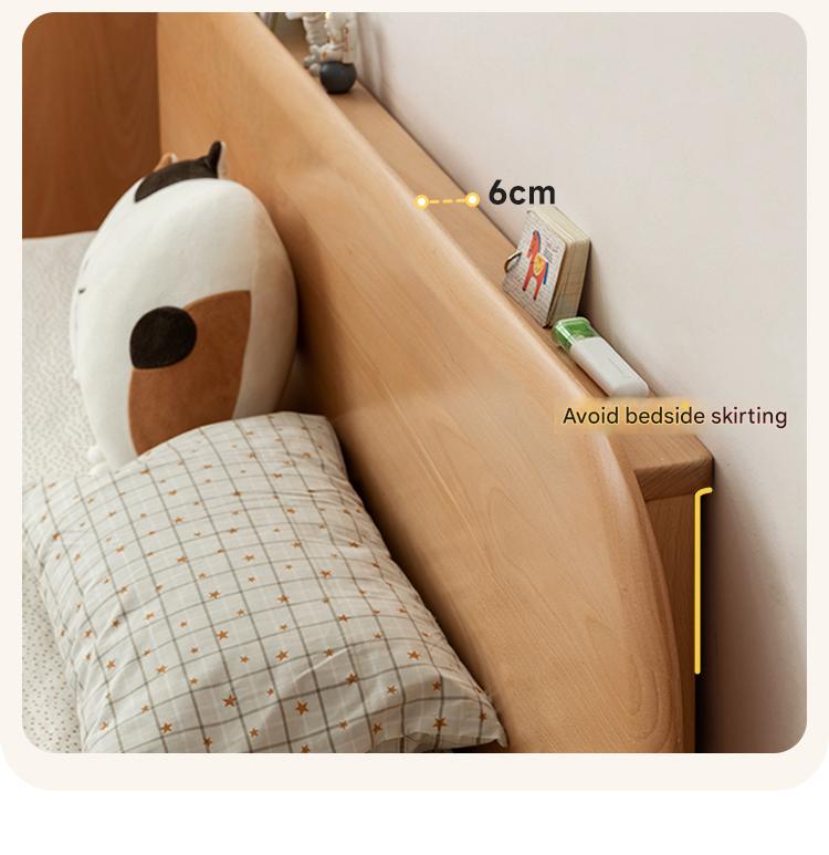 Oak solid wood children's bed<