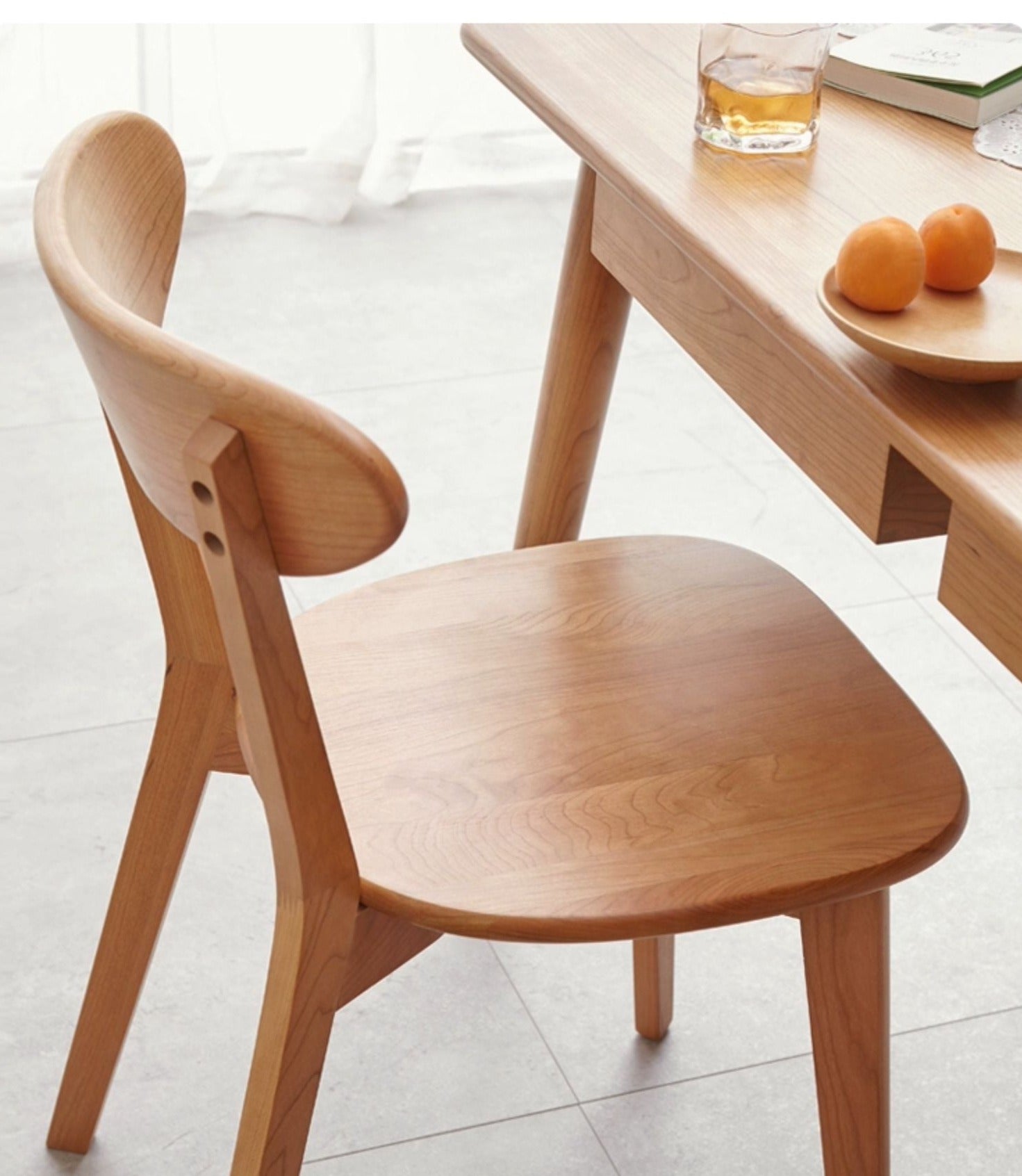 Cherry Solid Wood Modern Dining Chair
