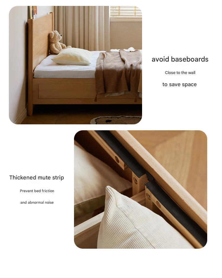 Beech Solid Wood Children's Box Bed