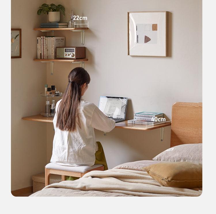 Oak Solid wood wall-mounted Makeup table Writing desk "