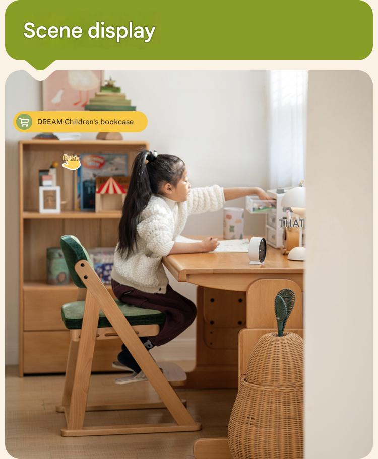 Beech Solid Wood Children's Study Chair.