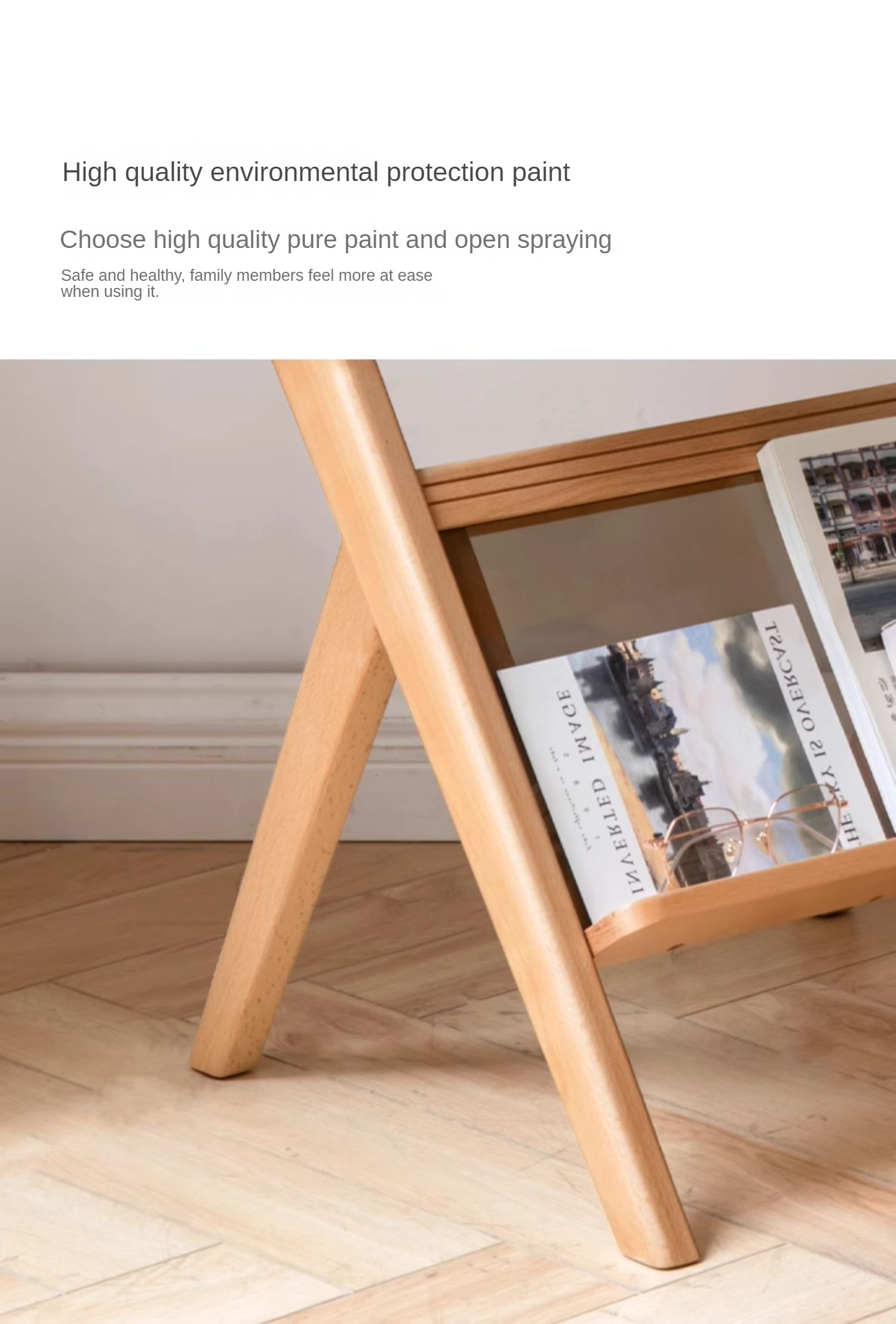 Beech Solid wood side glass creative corner)