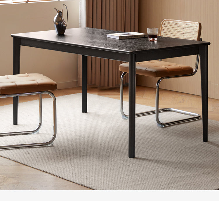 Oak Solid Wood Rectangular Wall-Mounted Dining Table