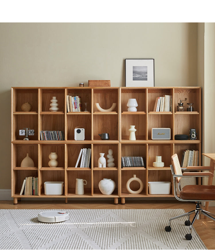 Oak Solid Wood Modern Creative Bookcase